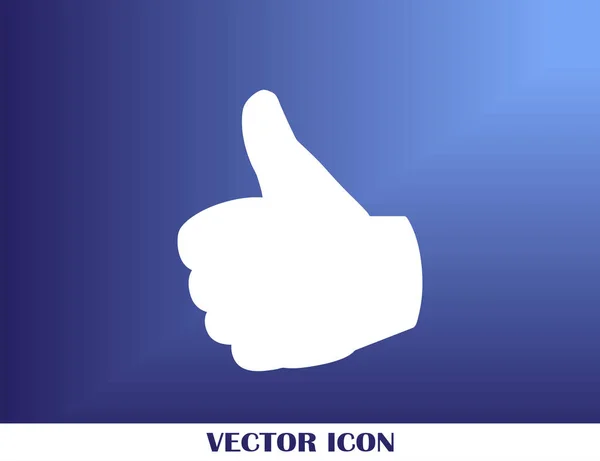 Vektor hüvelykujjával felfelé ikon, lapos ikon-vektoros illusztráció. — Stock Vector
