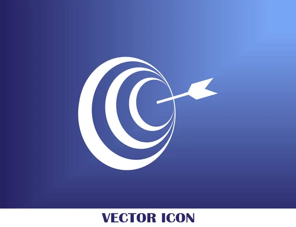 Значок цели, векторная иллюстрация для веб-дизайна — стоковый вектор