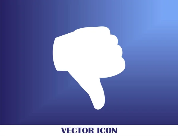 Vektor-Daumen-nach-unten-Symbol, flache Icon-Vektorabbildung. — Stockvektor