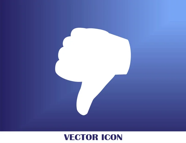 Vector thumb down icon, Flat icon vector illustration. — Stock Vector