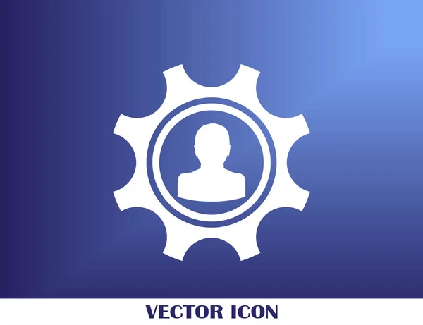 Icono de engranaje con arte vector de fondo vintage — Vector de stock