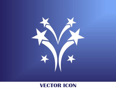 Havai fişek satırı simgesi, anahat vektör işareti