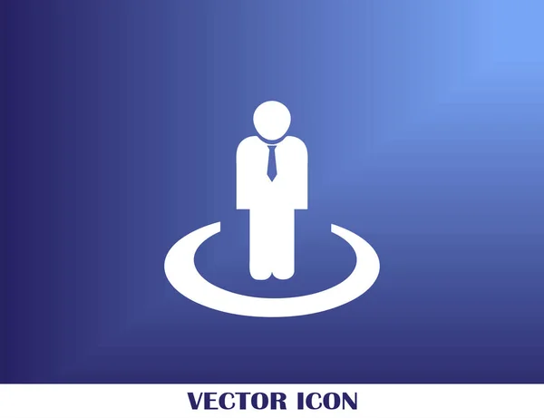 Businessman vector web icon — Stock Vector