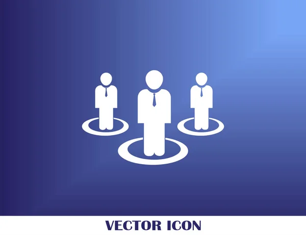 Gruppe Menschen Vektor-Symbol — Stockvektor