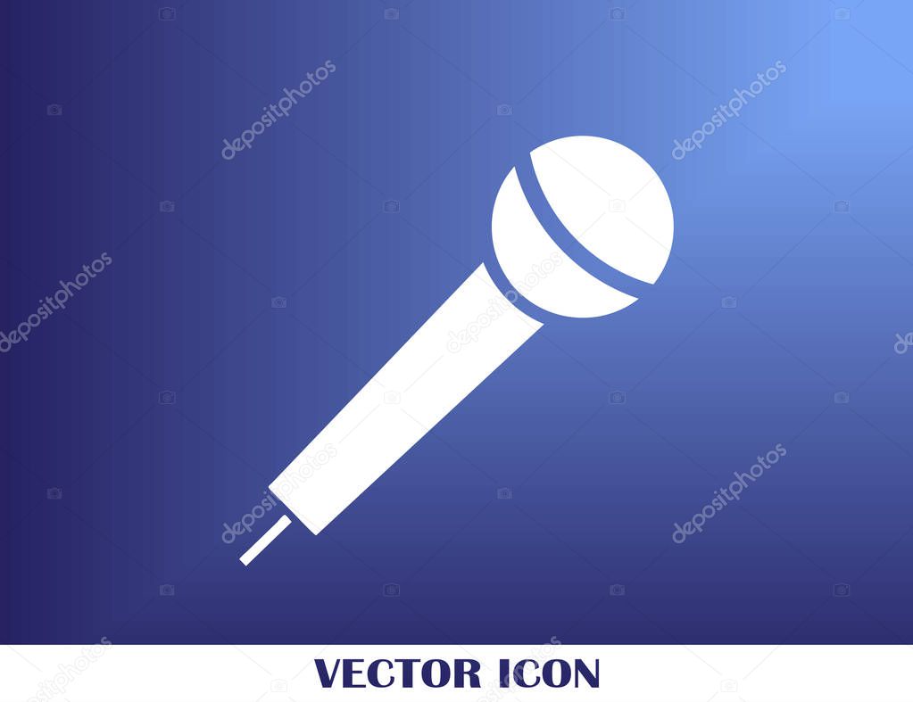 Microphone icon vector, Voice recorder, Interview, karaoke