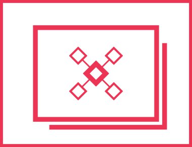 Akış şeması simge vektör.