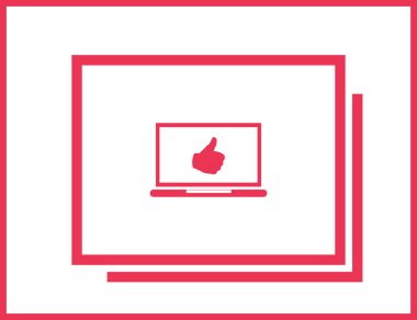 Simge, düz simge vektör çizim vektör başparmak.