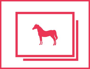 Bir atın vektör silueti