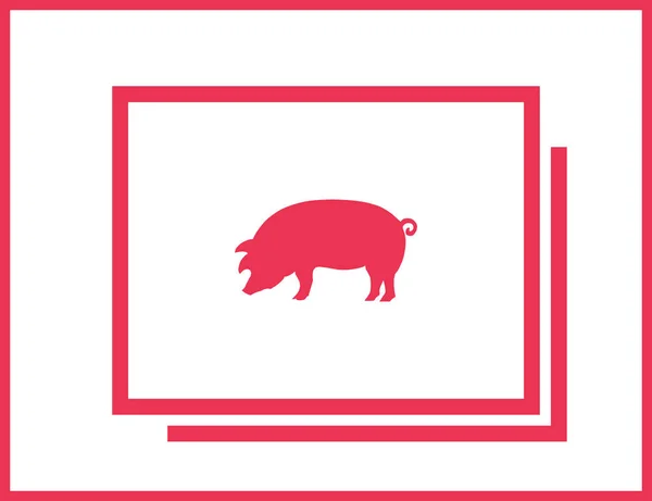 猪的图标。猪肉图标。猪矢量图 — 图库矢量图片