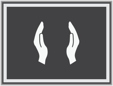 eller simge vektör, düz tasarım en iyi vektör simgesi