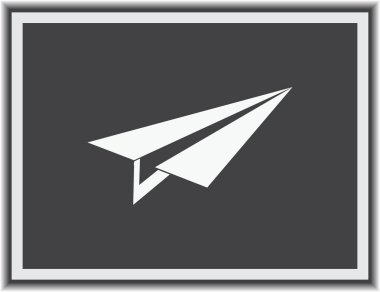 Uçak simge vektör, katı logo illüstrasyon, sembol