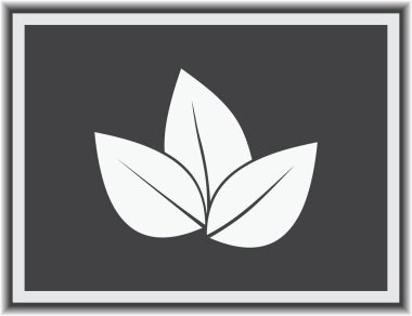 Yaprak ikonu vektör illüstrasyonu