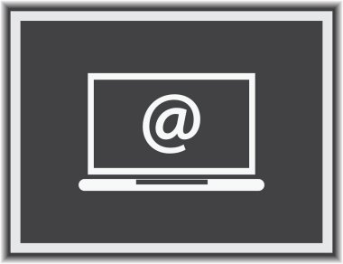 dizüstü bilgisayar kutsal kişilerin resmi içinde e-posta