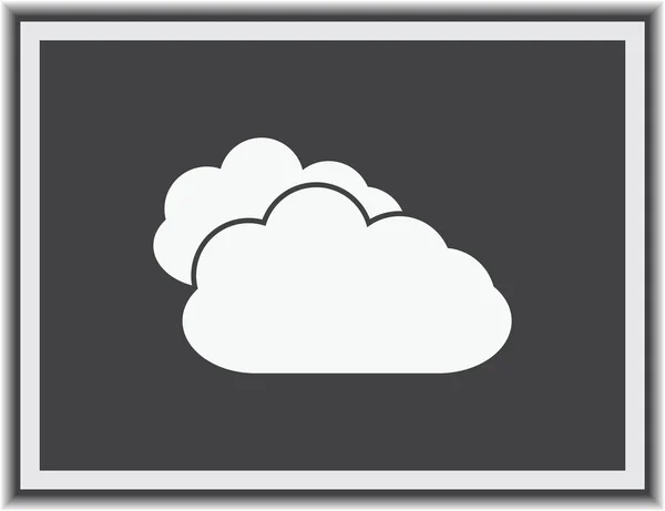 Dos nubes icono de diseño plano . — Vector de stock