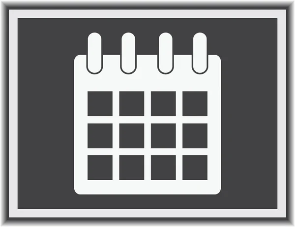 Kalender isoliert flache Web-Handy-Symbol — Stockvektor