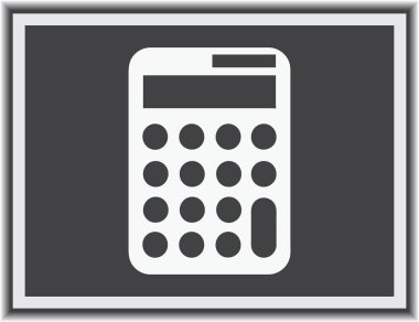 Hesap makinesi simgesi, vektör illüstrasyonu. düz tasarım biçimi.