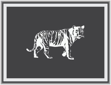 Kaplan siluet, vektör simgesi