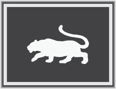 Kaplan siluet, vektör simgesi