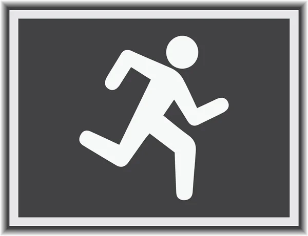 Iconos deportivos de verano. hombre corriendo — Vector de stock