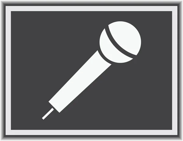 Mikrofon ikona vektor, hlasový záznamník, rozhovor, karaoke — Stockový vektor