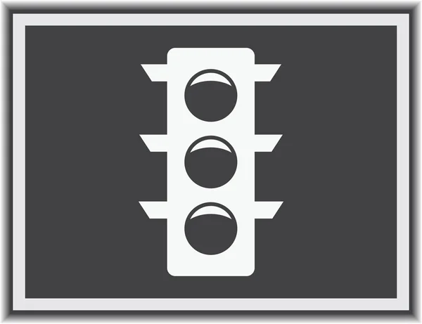 Vector traffic light Icon. — Stock Vector