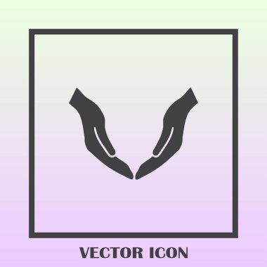 eller simge vektör, düz tasarım en iyi vektör simgesi