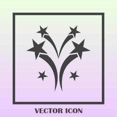 Havai fişek satırı simgesi, anahat vektör işareti