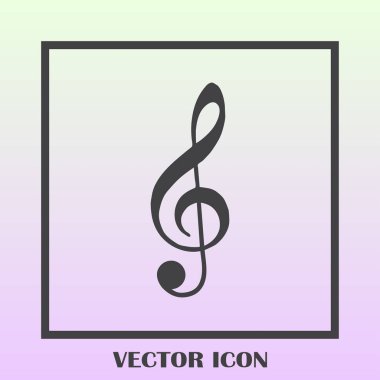 düz müzik treblekey simgesi