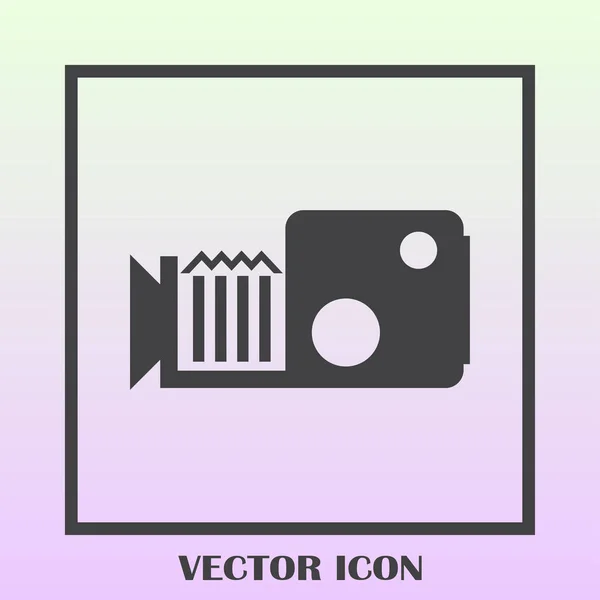 Ícone de vetor de câmera de vídeo — Vetor de Stock