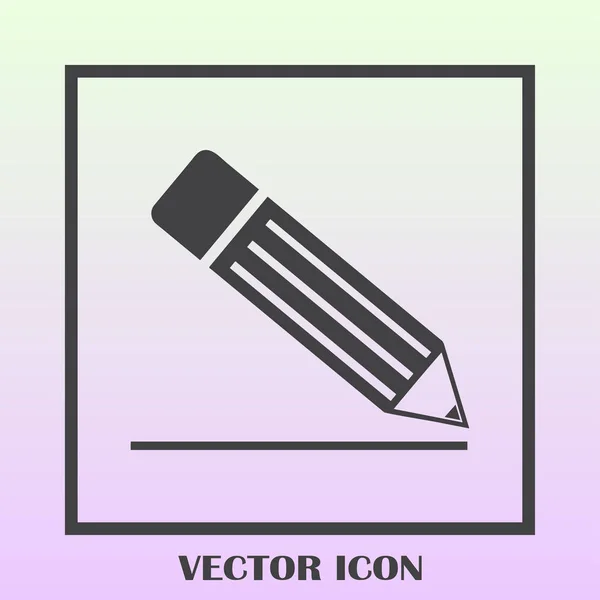 Иконка карандаша, векторная иллюстрация — стоковый вектор