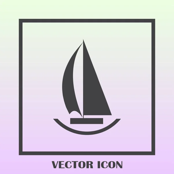 Vector veleiro Ícone — Vetor de Stock