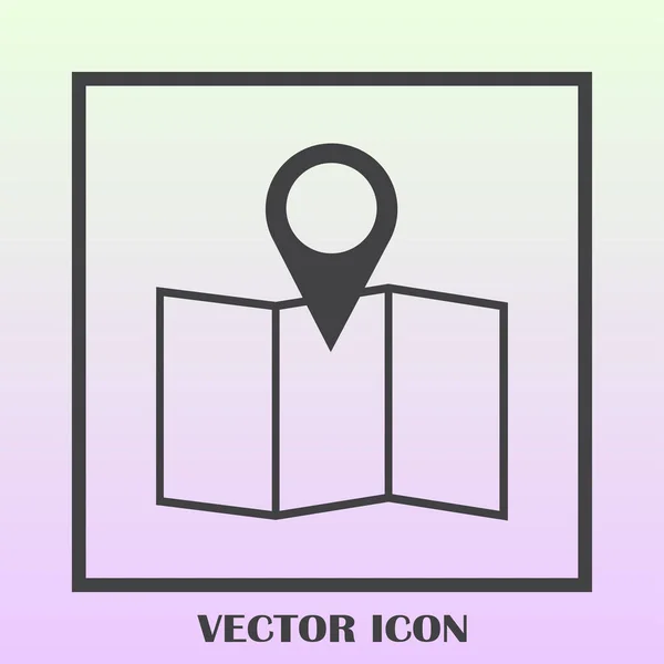 Mapa ícone ponteiro plana. Vetor Eps 10 — Vetor de Stock