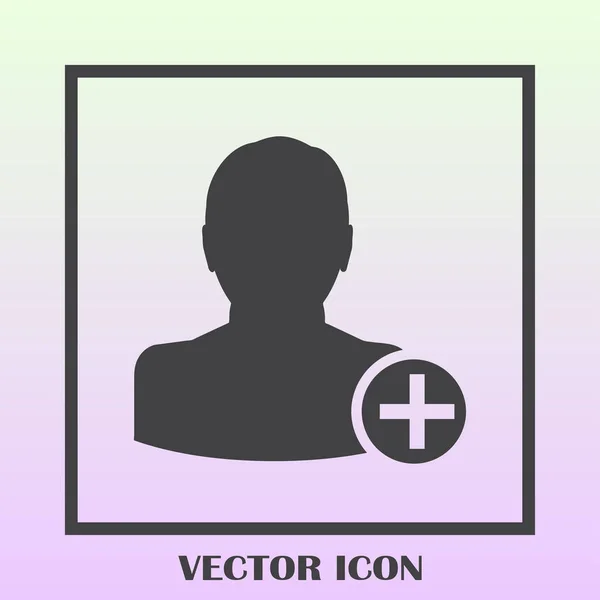 Adicionar ícone de vetor amigo — Vetor de Stock