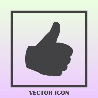 Simge, düz simge vektör çizim vektör başparmak.