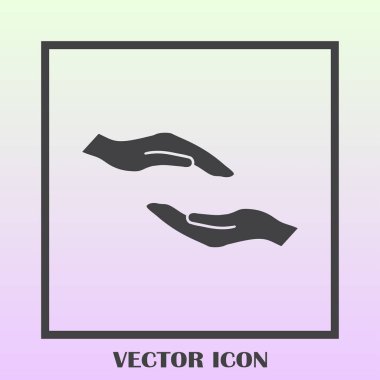 eller simge vektör, düz tasarım en iyi vektör simgesi