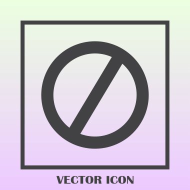 Hiçbir işaret düz simgesi