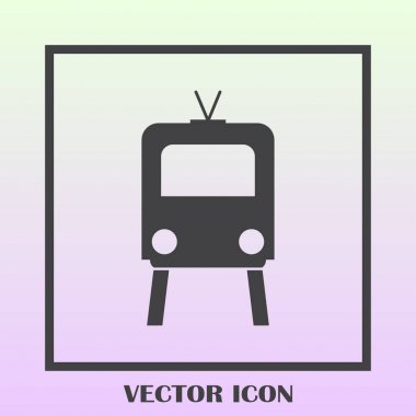 Tren simge vektör düz tasarımı