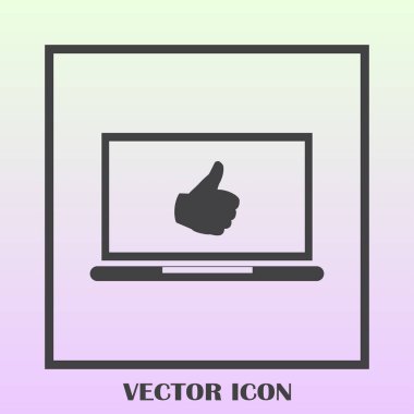 Simge, düz simge vektör çizim vektör başparmak.