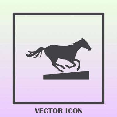 Koşan bir atın vektör silueti