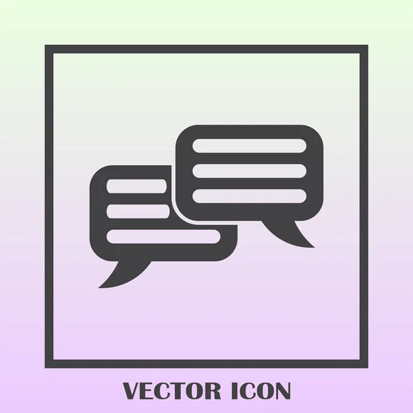 Chat Icono en estilo plano de moda aislado sobre un fondo. Símbolo de burbuja de voz para el diseño de su sitio web — Vector de stock
