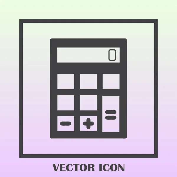 Icône de calculatrice, illustration vectorielle. style design plat. — Image vectorielle