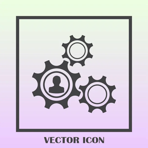 Gear icon with vintage background vector art — Stock Vector
