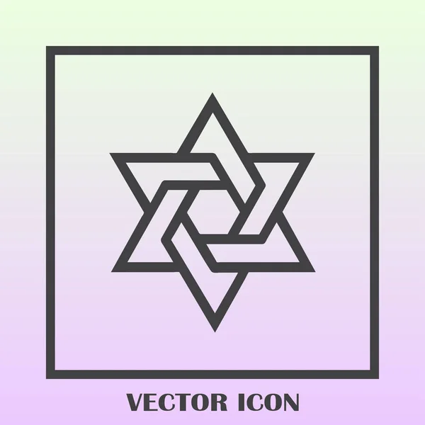 Estrela de David. Ícone Vector —  Vetores de Stock