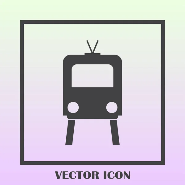 Tren icono vector diseño plano — Vector de stock