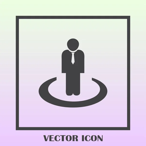 Icône web vectoriel homme d'affaires — Image vectorielle