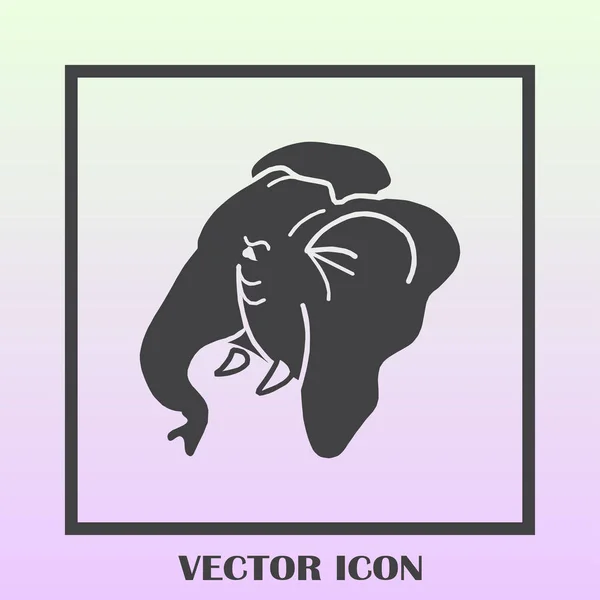 Иконка вектора вектора слона — стоковый вектор