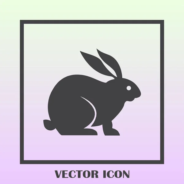 Векторная иллюстрация кроличьего силуэта — стоковый вектор