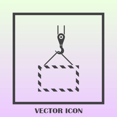 ekibimizi vinç kanca, kaldırma çalışmaları, tesisat işleri, Bina, tamamen düzenlenebilir vektör görüntü