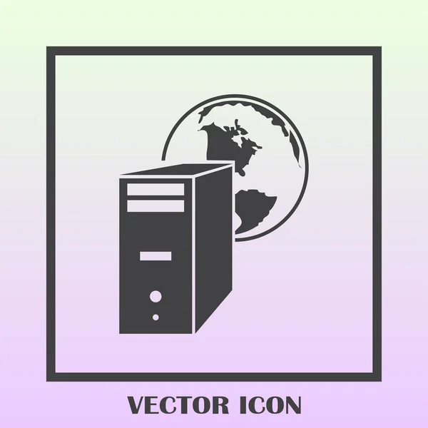 Style vectoriel icône ordinateur — Image vectorielle