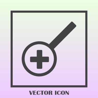 Büyüteç camı. Arama simgesi. Vektör çizim.